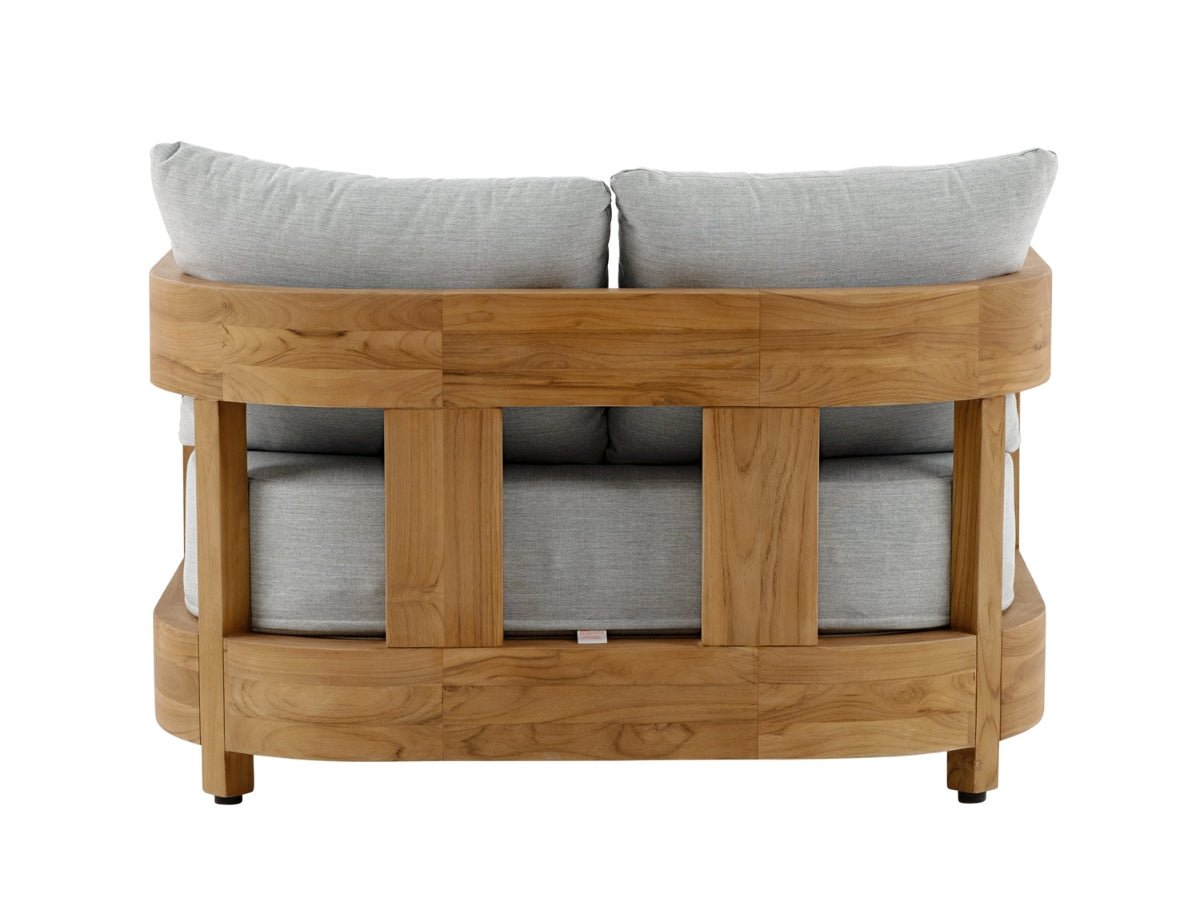 Santino® Outdoor Daybed - Gray Fabric with Teak Frame - Abbyson - Outdoor
