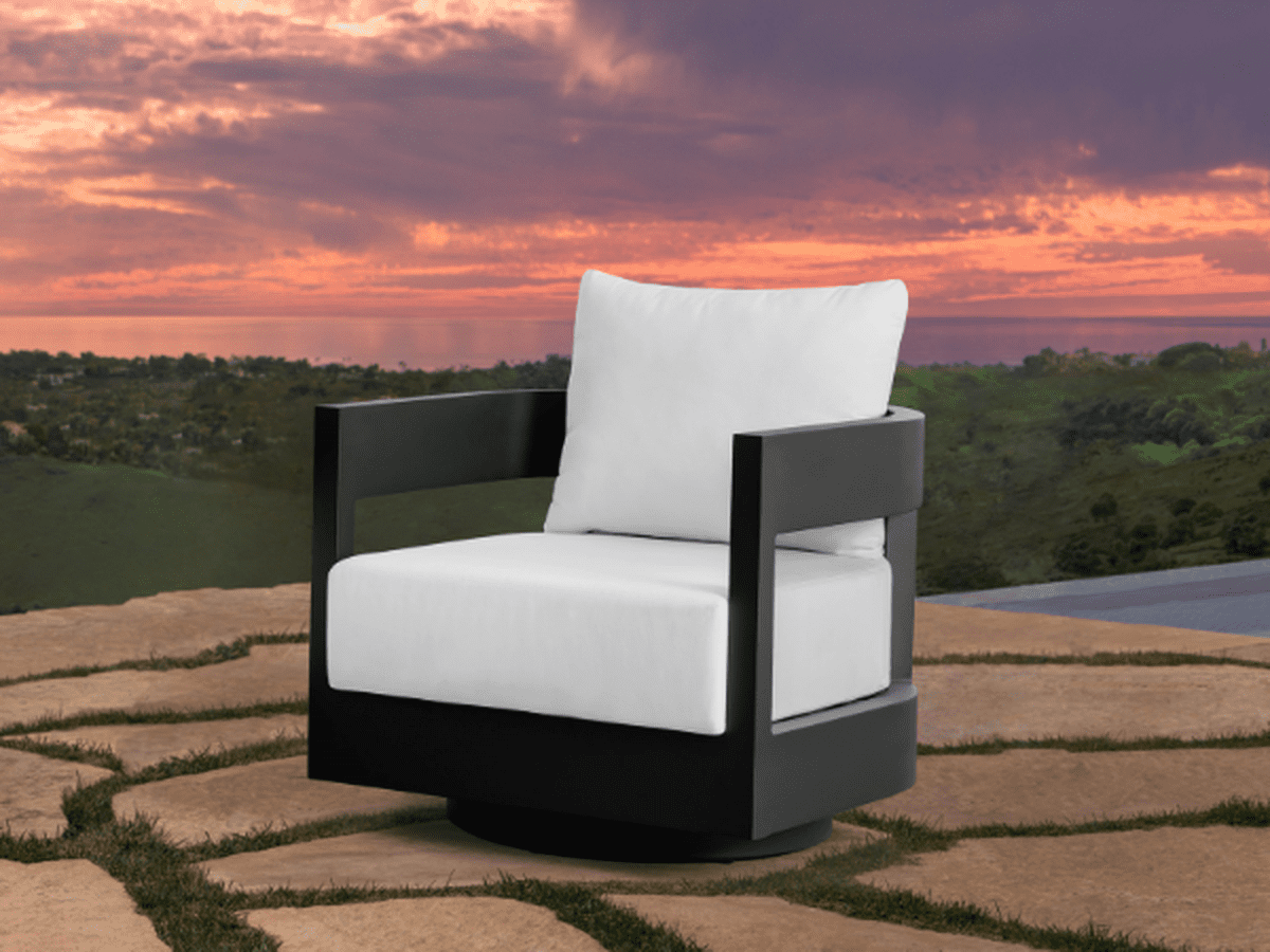 Santino® Outdoor Fire Chat Set with Swivel Armchairs - Abbyson - Outdoor