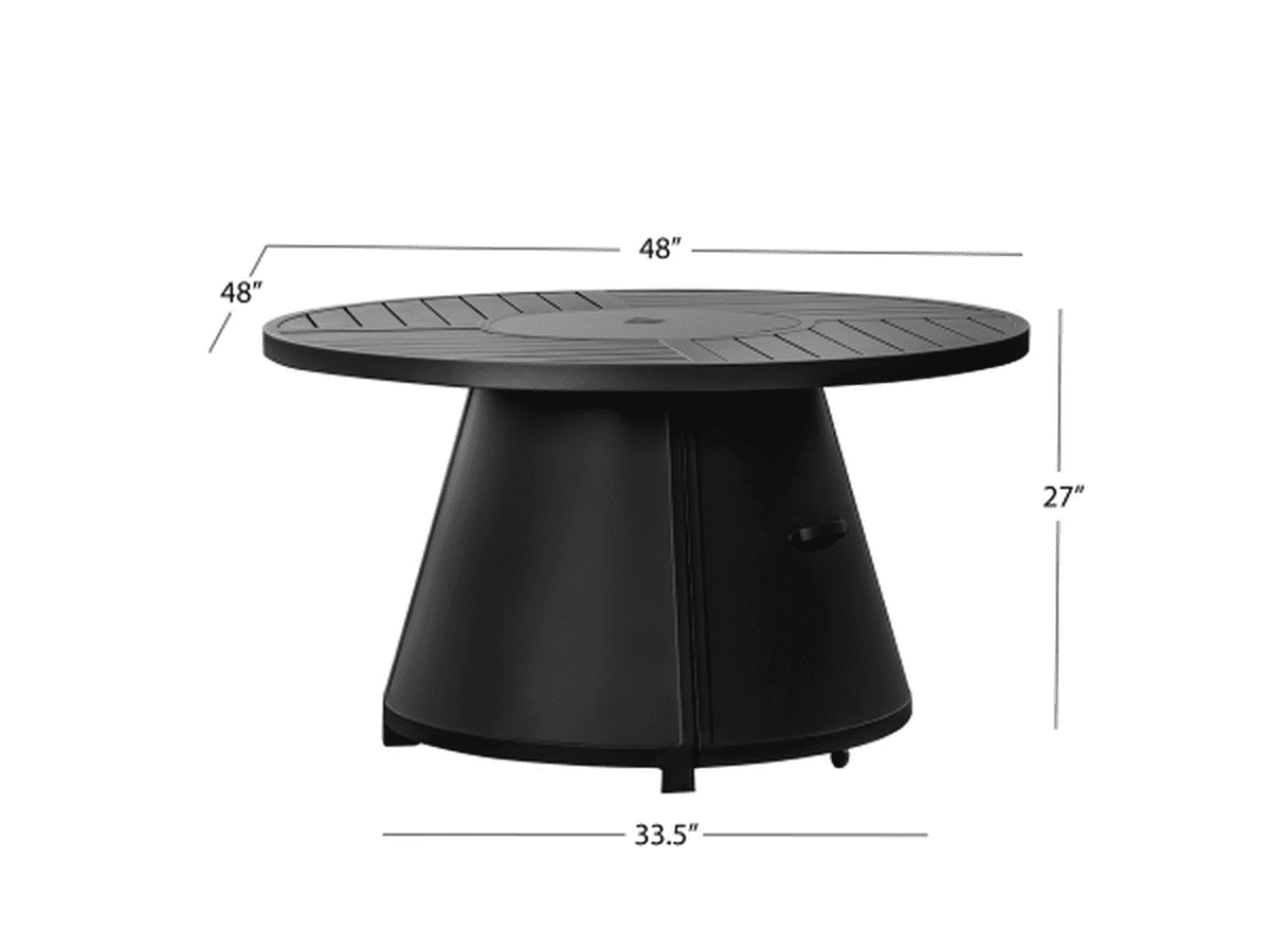 Santino® Outdoor Fire Chat Set with Swivel Armchairs - Abbyson - Outdoor