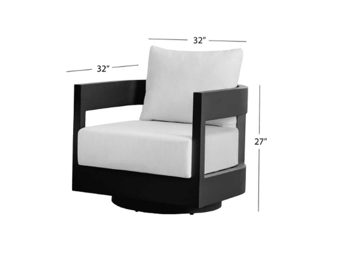 Santino® Outdoor Fire Chat Set with Swivel Armchairs - Abbyson - Outdoor