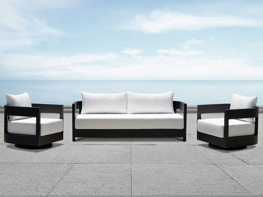 Santino® Outdoor Sofa and Swivel Chairs - Abbyson - Outdoor