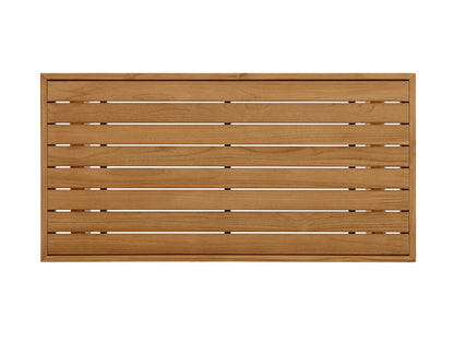 Santino® Outdoor Sofa & Coffee Table Collection - White Fabric with Teak Frame - Abbyson - Outdoor
