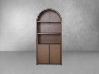 Sawyer Curved Open Bookcase - Abbyson - Living Room