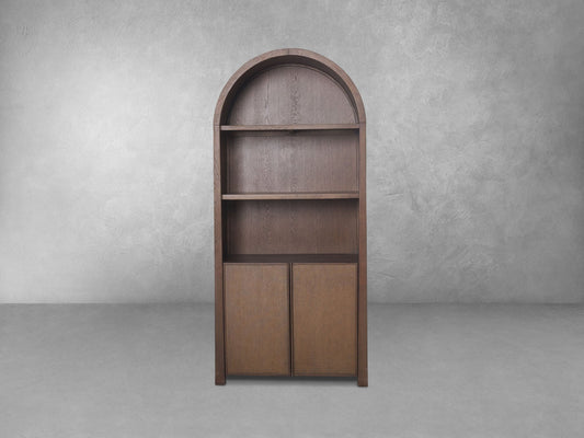 Sawyer Curved Open Bookcase - Abbyson - Living Room