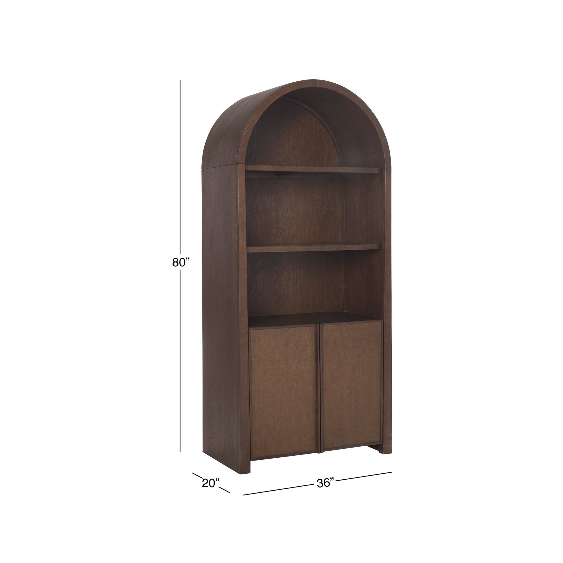 Sawyer Curved Open Bookcase - Abbyson - Living Room