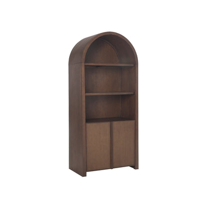 Sawyer Curved Open Bookcase - Abbyson - Living Room