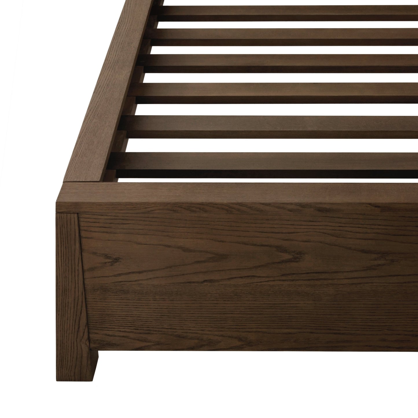 Sawyer Oak & Grasscloth Bed, Brown - King - Abbyson - Bedroom