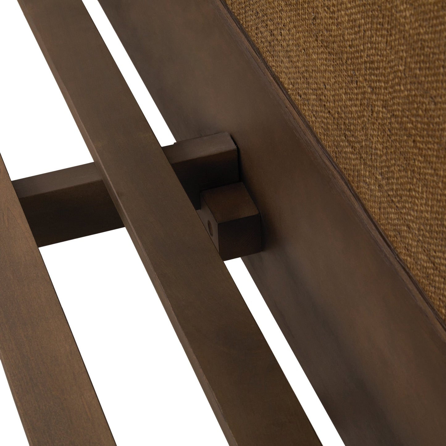 Sawyer Oak & Grasscloth Bed, Brown - King - Abbyson - Bedroom