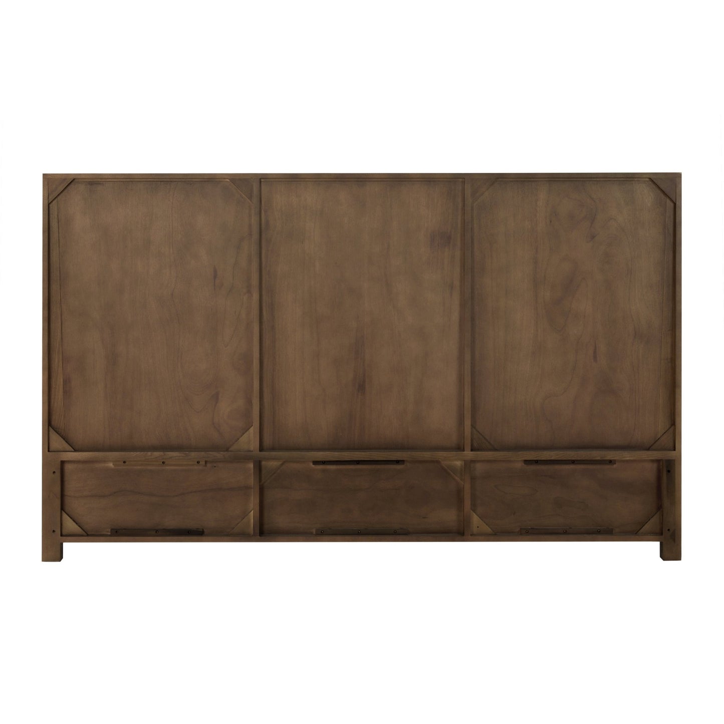 Sawyer Oak & Grasscloth Bed, Brown - King - Abbyson - Bedroom