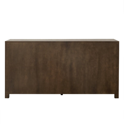 Sawyer Oak & Grasscloth Dresser, Brown - Abbyson - Bedroom