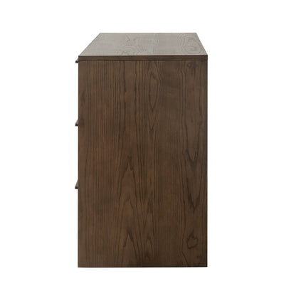 Sawyer Oak & Grasscloth Dresser, Brown - Abbyson - Bedroom