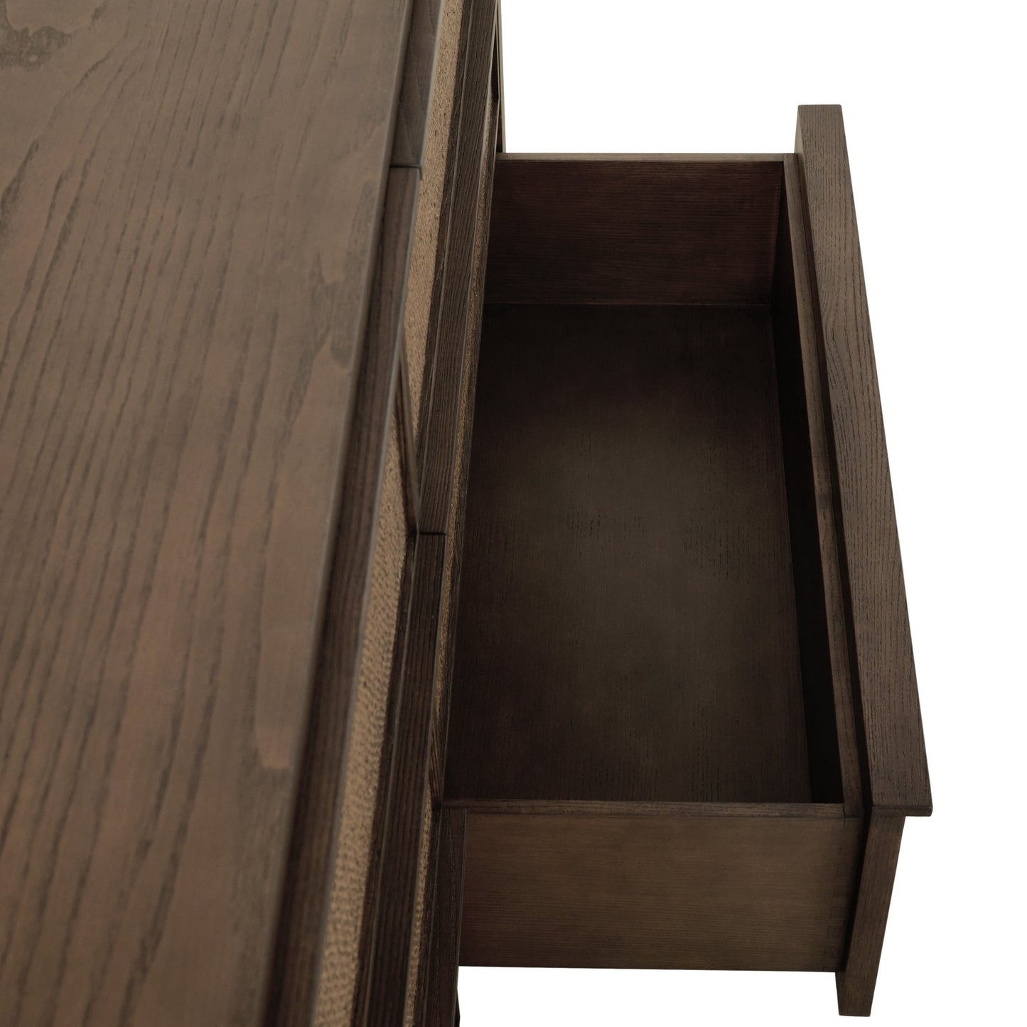 Sawyer Oak & Grasscloth Dresser, Brown - Abbyson - Bedroom
