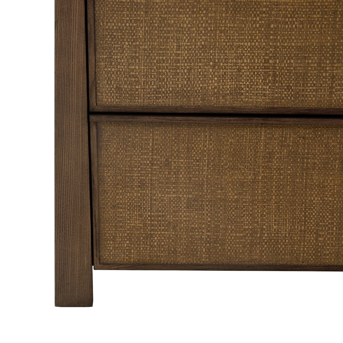 Sawyer Oak & Grasscloth Dresser, Brown - Abbyson - Bedroom