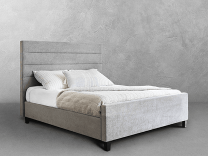 Seneca (Athena) Upholstered Bed - Gray - King - Abbyson - Bedroom