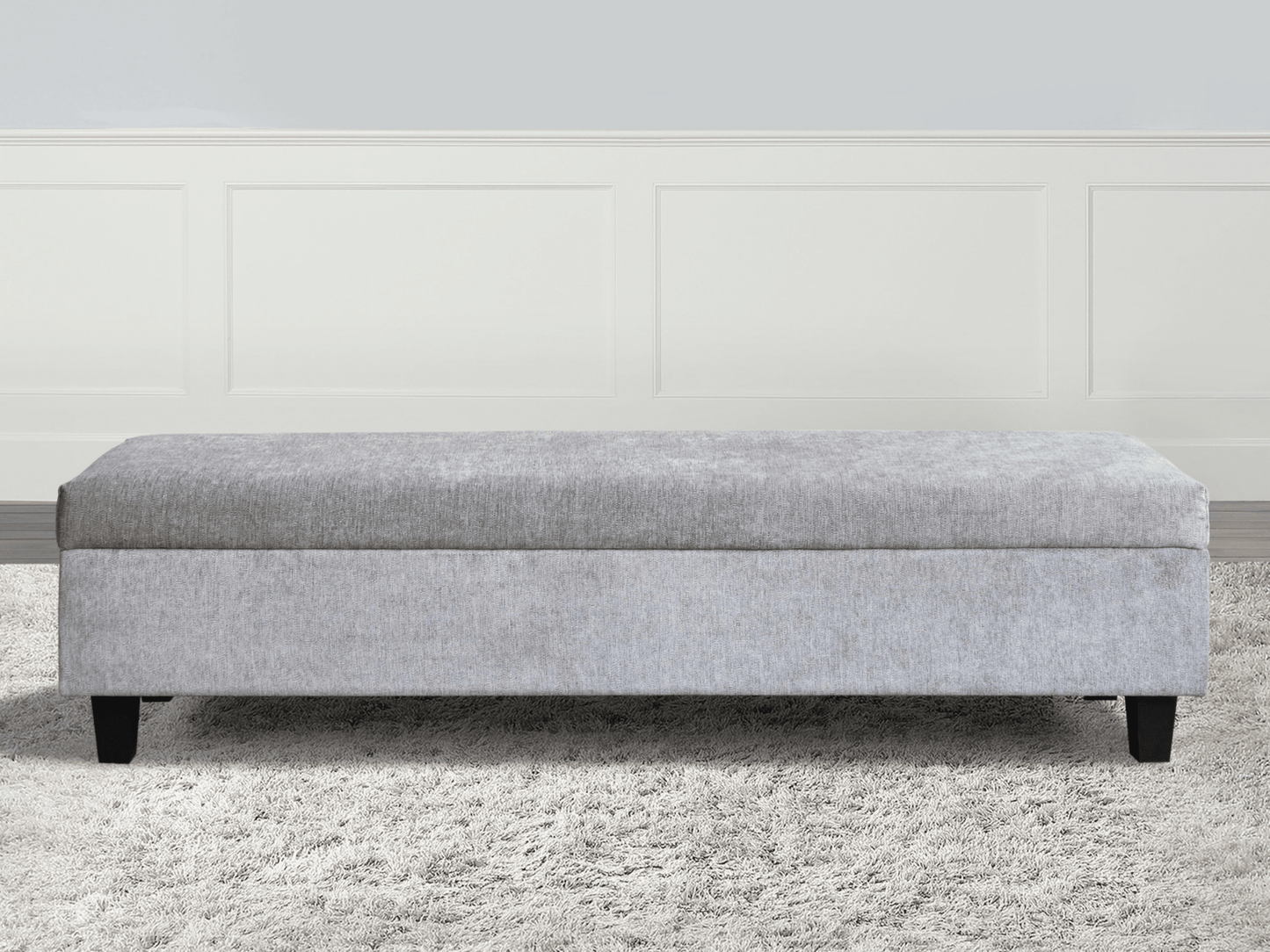 Seneca Upholstered Bench - Gray - Abbyson - Bedroom