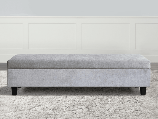 Seneca Upholstered Bench - Gray - Abbyson - Bedroom
