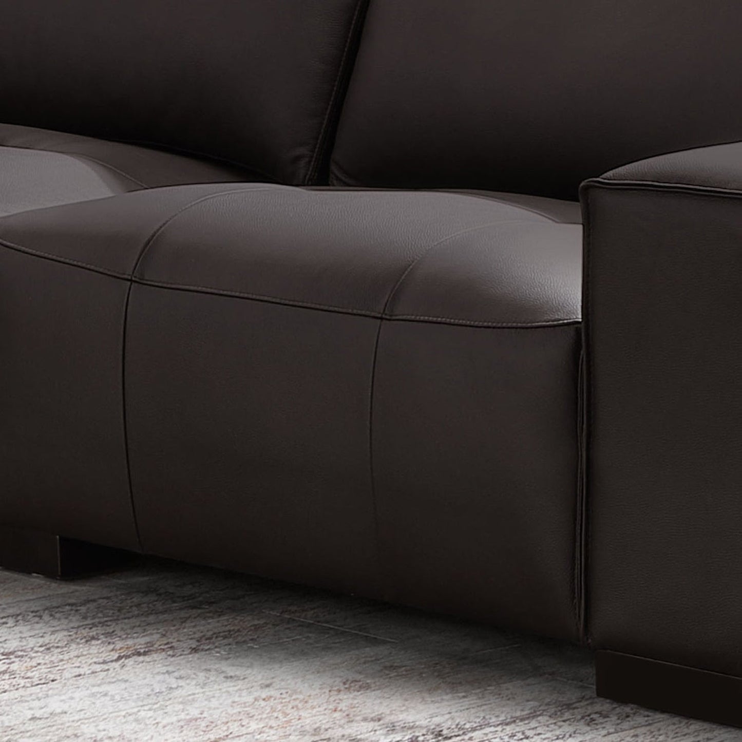 Teagan 6-pc Leather Modular Sectional - Brown - Abbyson - Living Room
