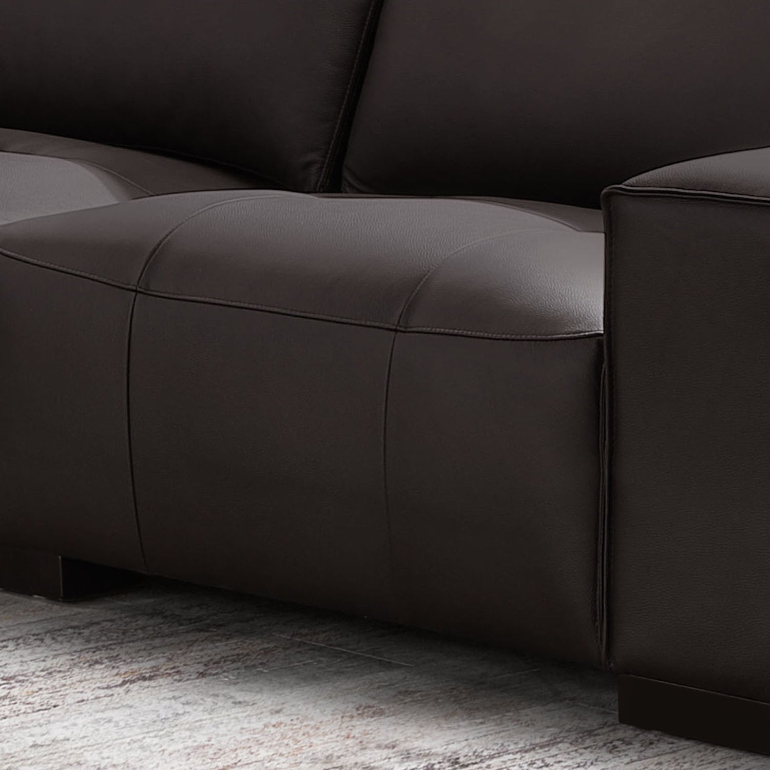 Teagan 6-pc Leather Modular Sectional - Brown - Abbyson - Living Room