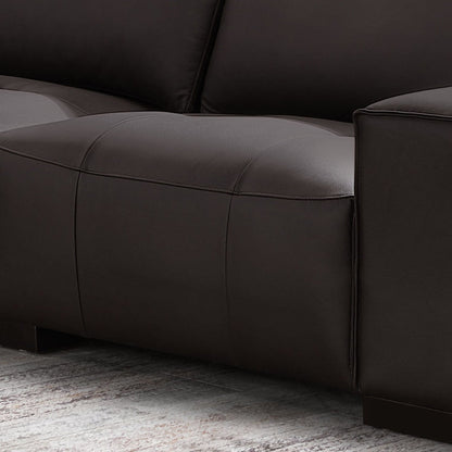 Teagan 6-pc Leather Modular Sectional - Brown - Abbyson - Living Room