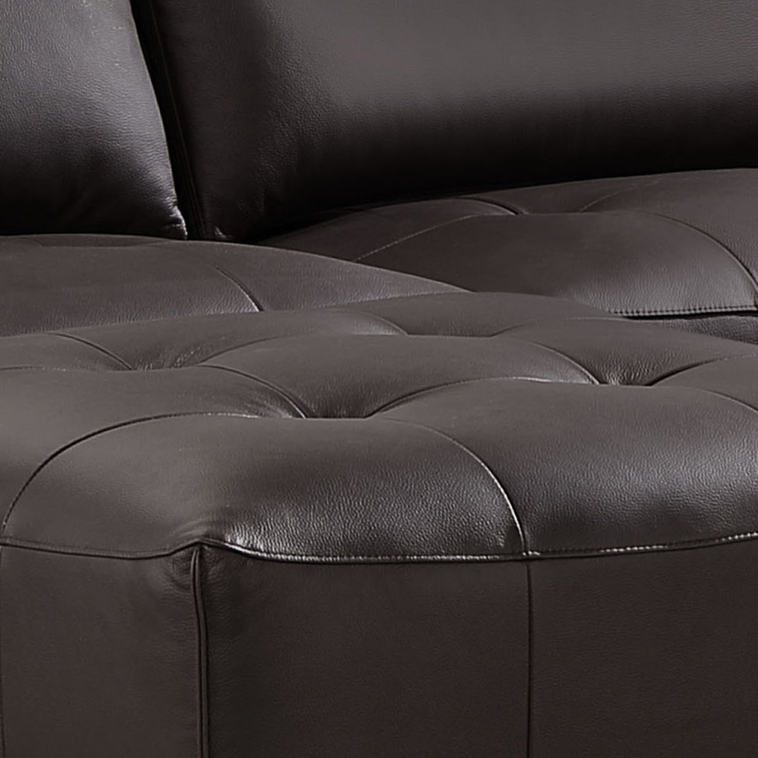 Teagan 6-pc Leather Modular Sectional - Brown - Abbyson - Living Room