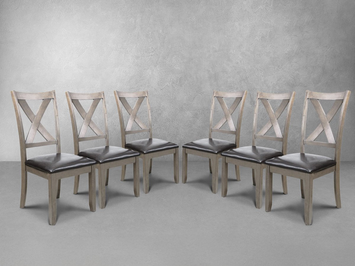 Theodore Dining Chair (Set of 6) - Gray - Abbyson - Dining Room