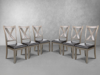 Theodore Dining Chair (Set of 6) - Gray - Abbyson - Dining Room