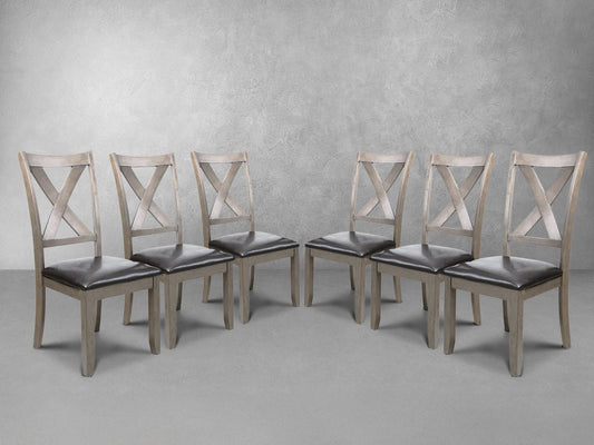 Theodore Dining Chair (Set of 6) - Gray - Abbyson - Dining Room