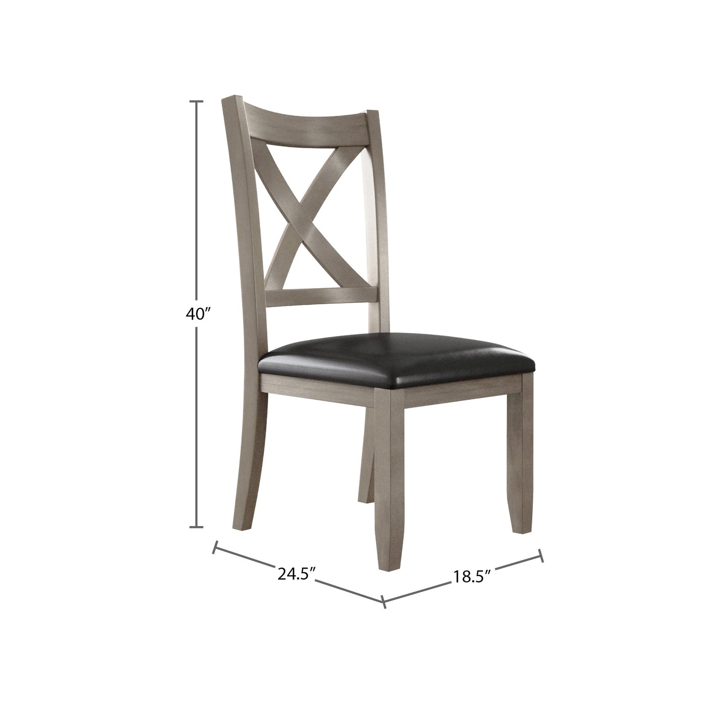 Theodore Dining Chair (Set of 6) - Gray - Abbyson - Dining Room
