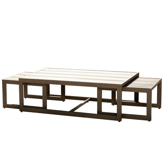 Torren 3-pc Nesting Table Set - Beige - Abbyson - Outdoor