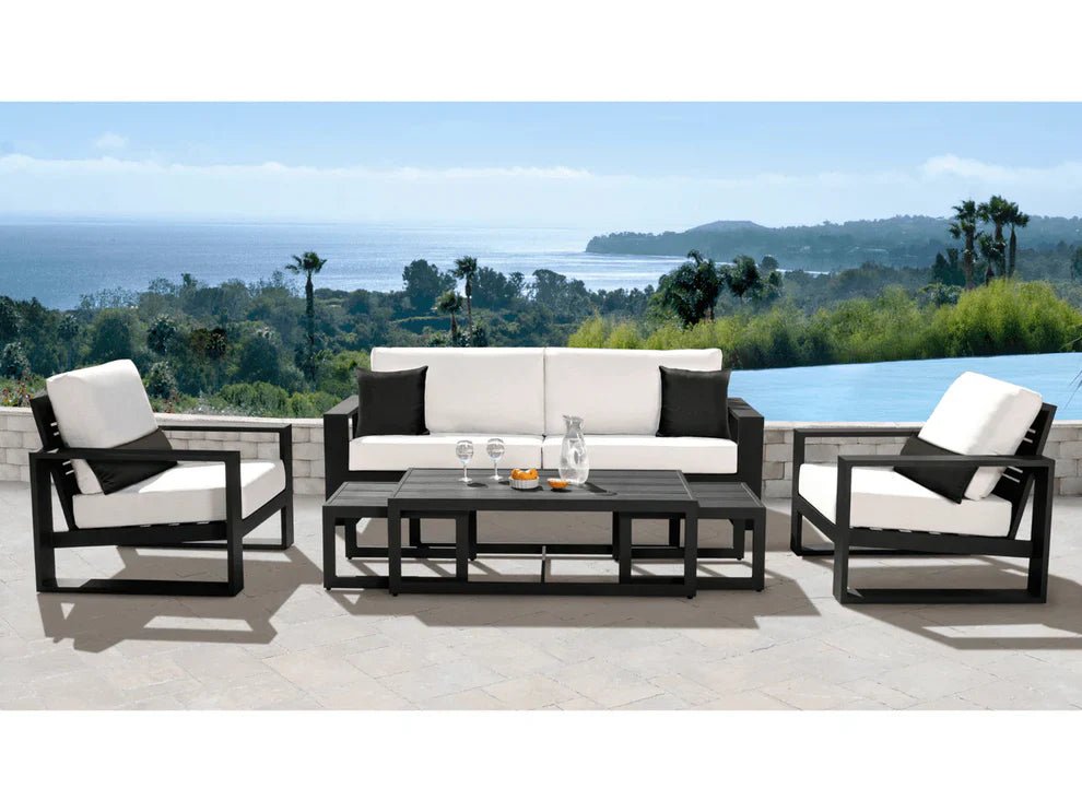 Torren 3-pc Nesting Table Set - White - Abbyson - Outdoor
