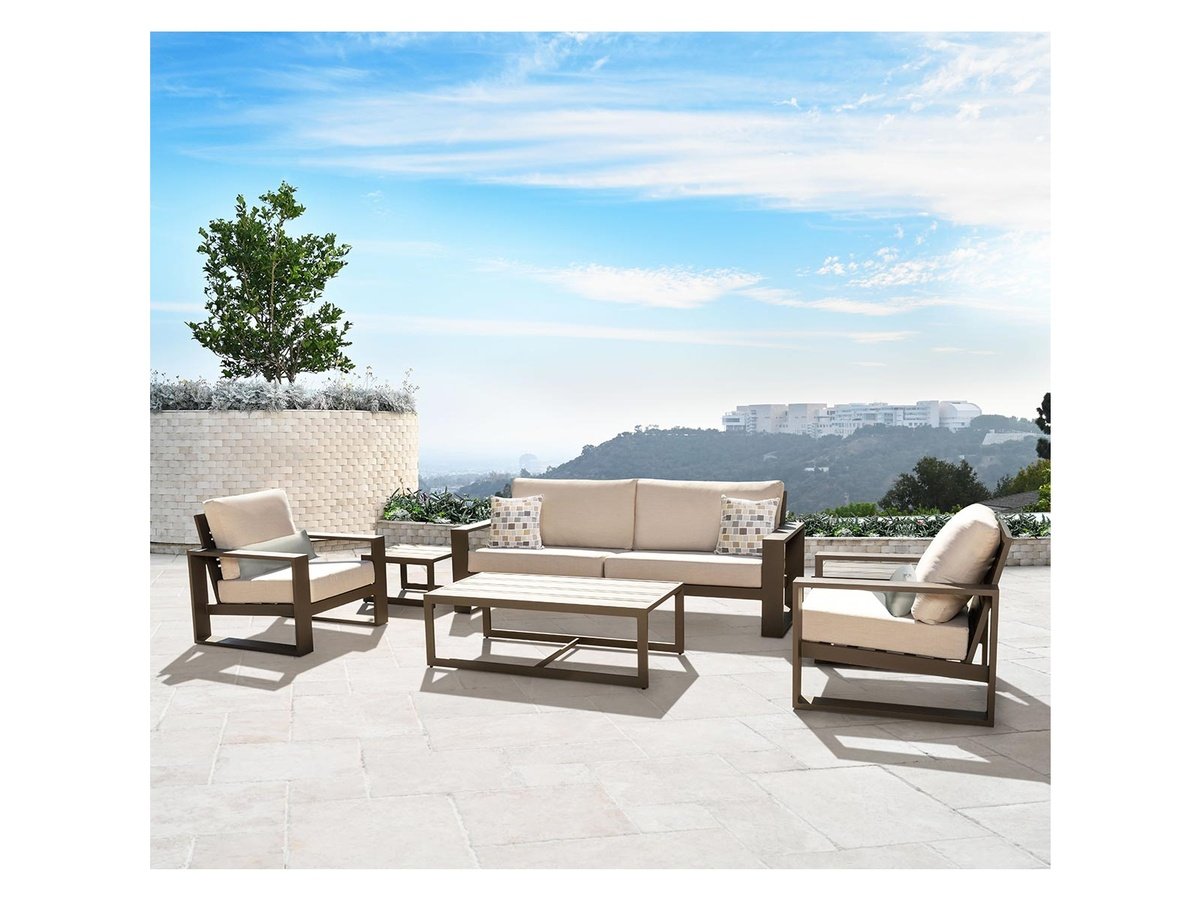Torren 6-pc Seating Set - Beige - Abbyson - Outdoor
