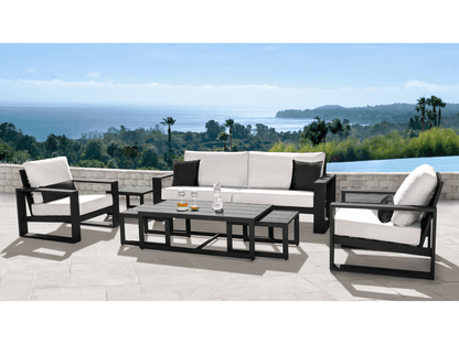 Torren 6-pc Seating Set - White - Abbyson - Outdoor