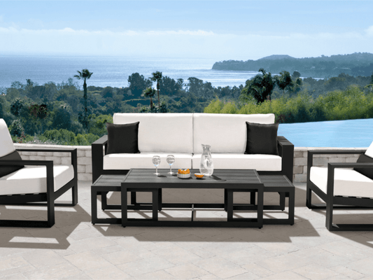 Torren 6-pc Seating Set - White - Abbyson - Outdoor