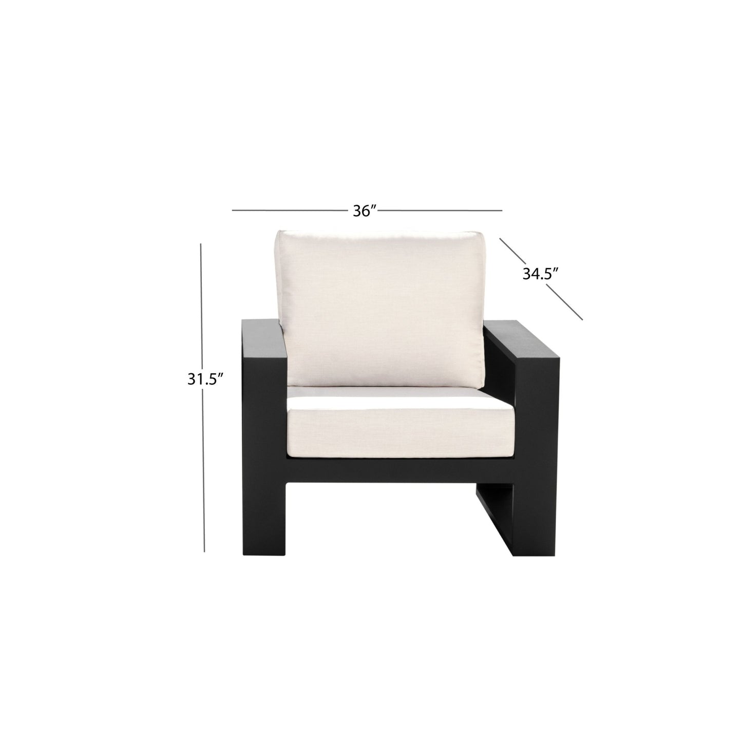 Torren Armchair (2-pack) - White - Abbyson - Outdoor
