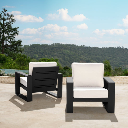 Torren Armchair (2-pack) - White - Abbyson - Outdoor