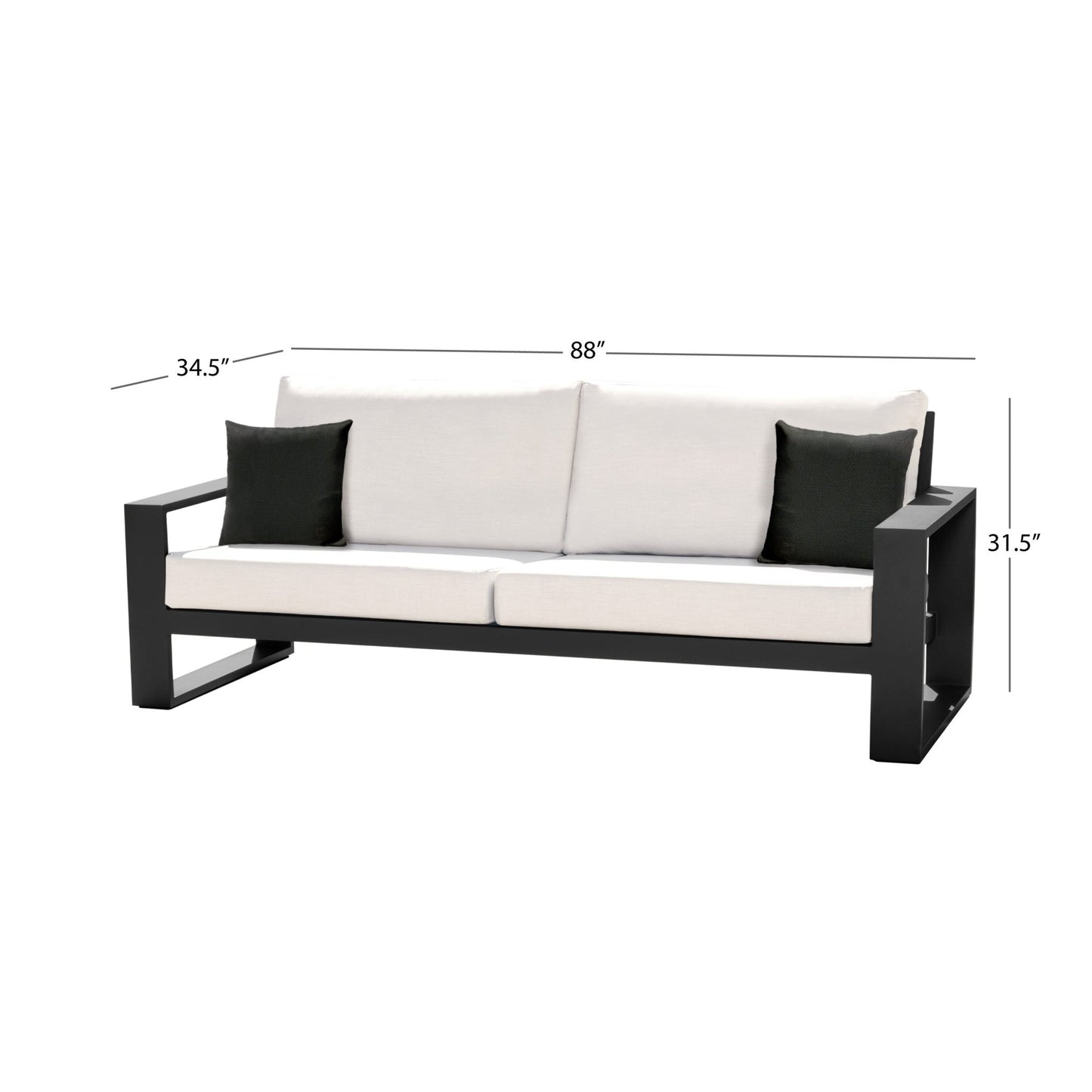 Torren Outdoor Sofa - White - Abbyson - Outdoor