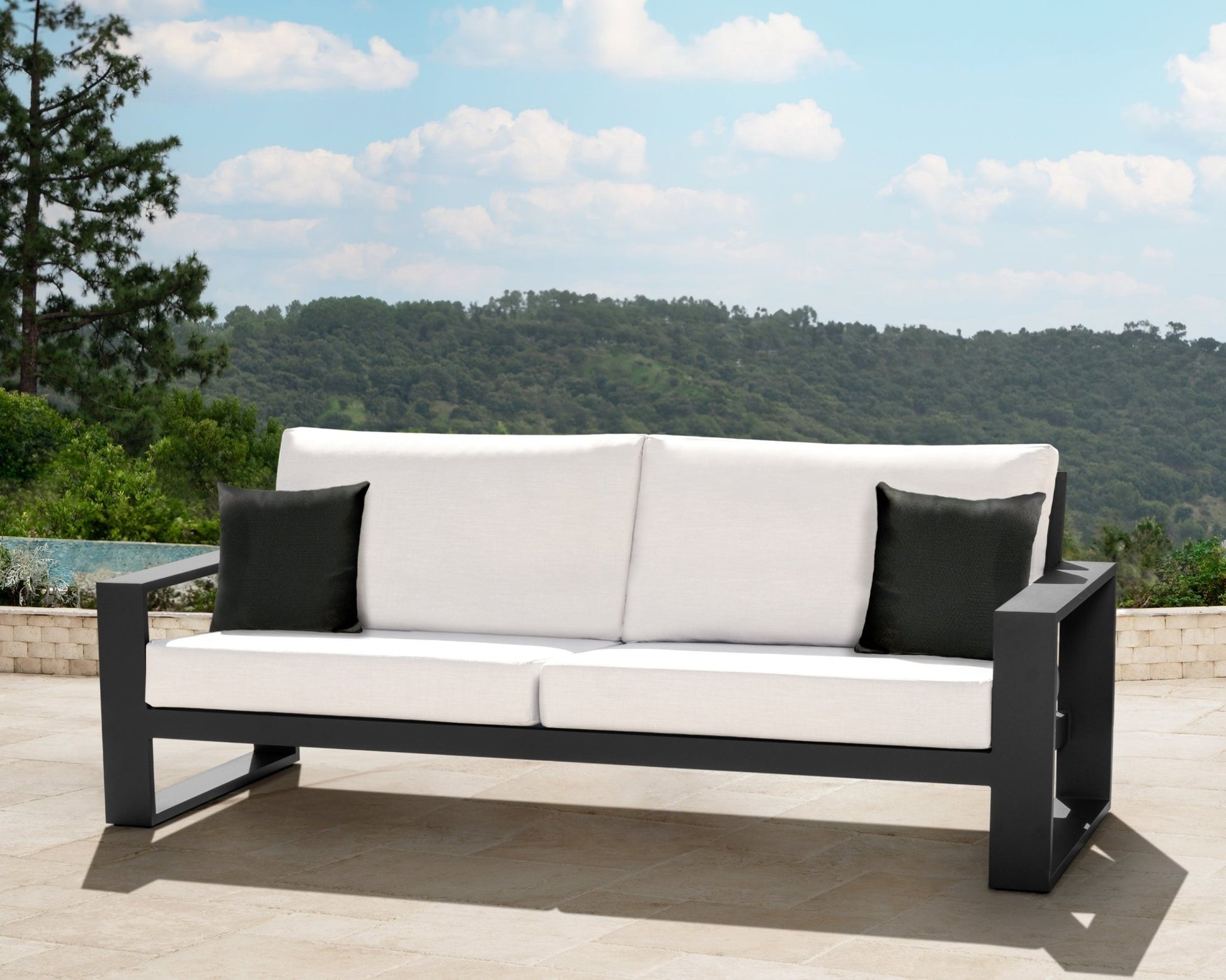 Torren Outdoor Sofa - White - Abbyson - Outdoor