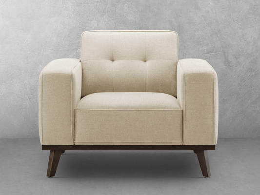 Vicenza Mid-Century Upholstered Chair - Beige - Abbyson - Living Room