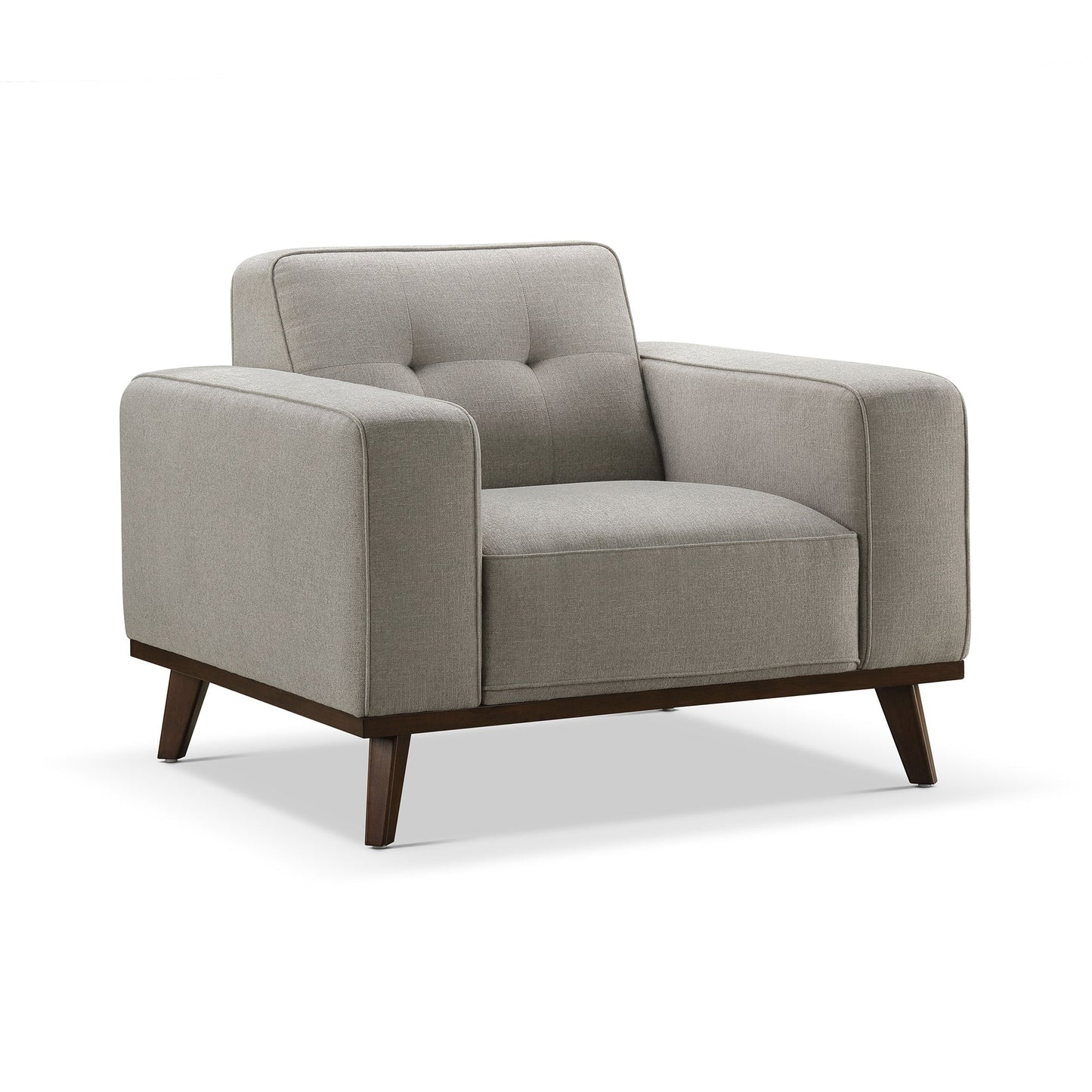 Vicenza Mid-Century Upholstered Chair - Gray - Abbyson - Living Room