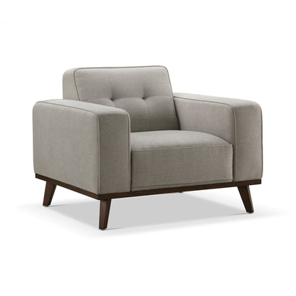 Vicenza Mid-Century Upholstered Chair - Gray - Abbyson - Living Room