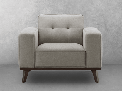 Vicenza Mid-Century Upholstered Chair - Gray - Abbyson - Living Room