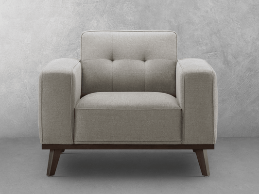 Vicenza Mid-Century Upholstered Chair - Gray - Abbyson - Living Room