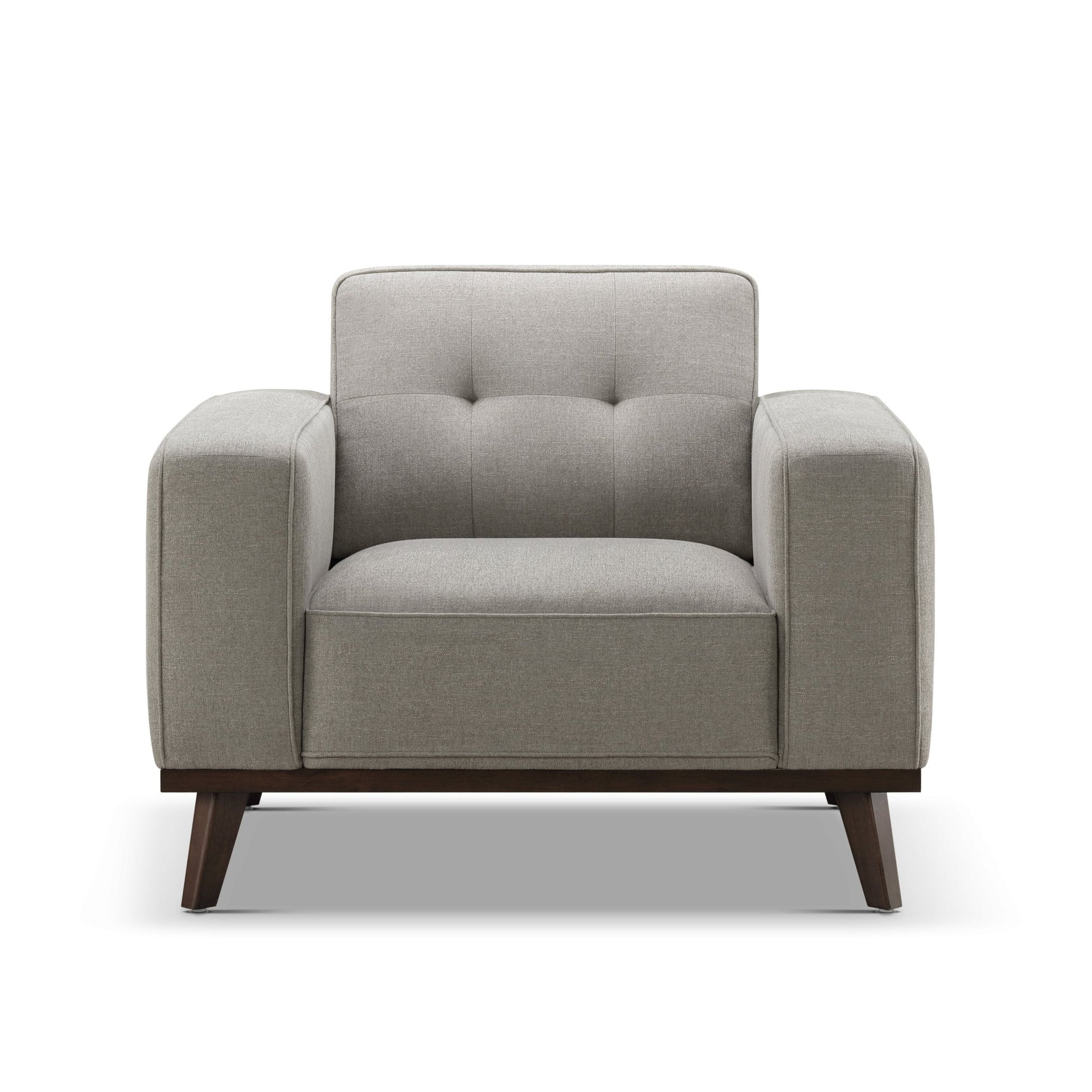 Vicenza Mid-Century Upholstered Chair - Gray - Abbyson - Living Room