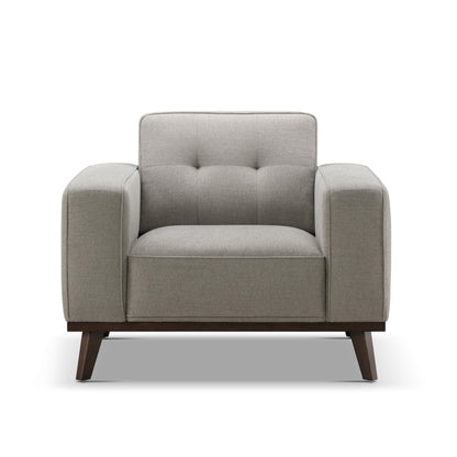 Vicenza Mid-Century Upholstered Chair - Gray - Abbyson - Living Room