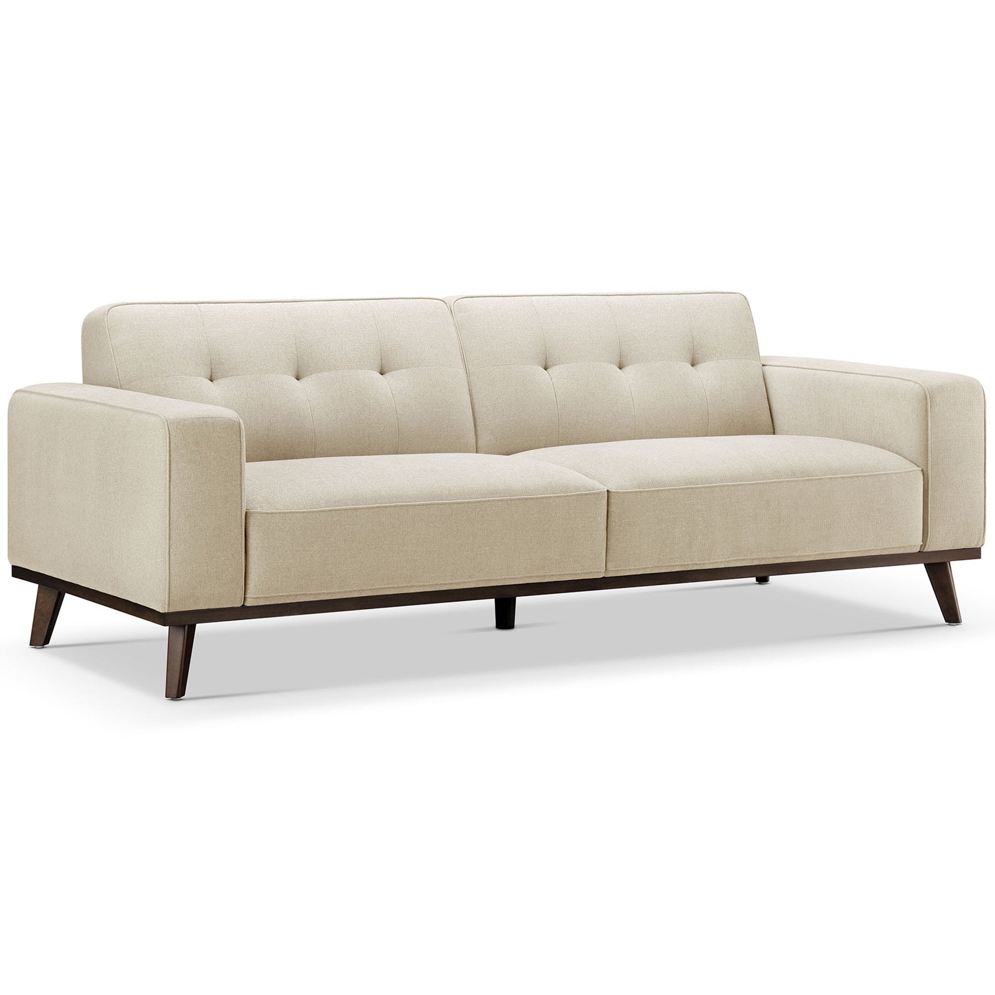 Vicenza Mid-Century Upholstered Sofa - Beige - Abbyson - Living Room