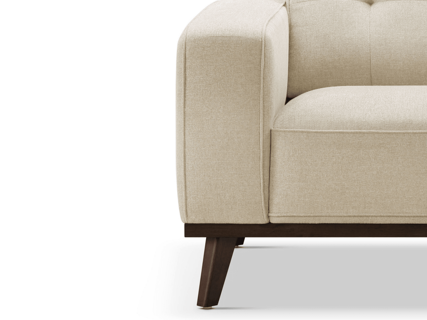 Vicenza Mid-Century Upholstered Sofa - Beige - Abbyson - Living Room