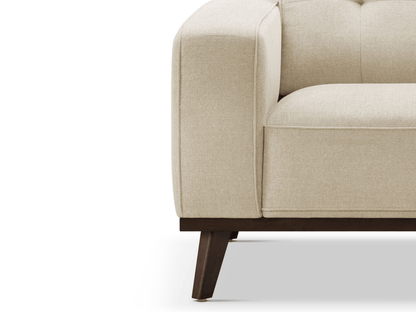 Vicenza Mid-Century Upholstered Sofa - Beige - Abbyson - Living Room