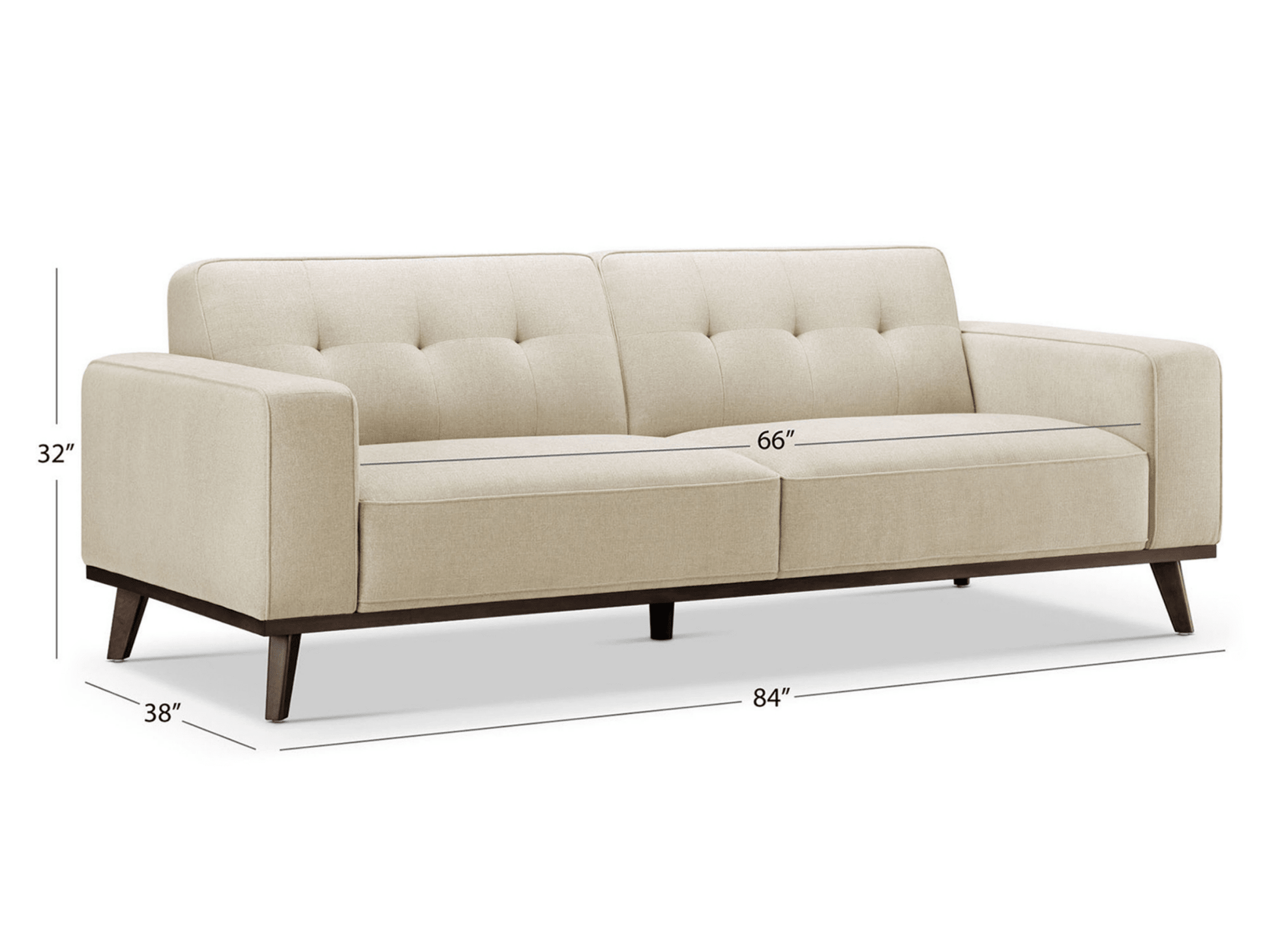 Vicenza Mid-Century Upholstered Sofa - Beige - Abbyson - Living Room