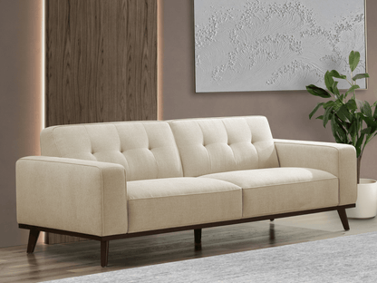 Vicenza Mid-Century Upholstered Sofa - Beige - Abbyson - Living Room
