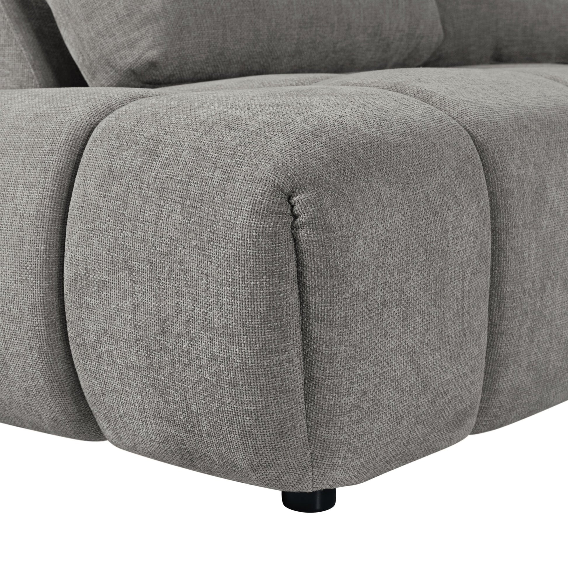 Winston 2PC Fabric Sectional, Gray - Abbyson - Living Room